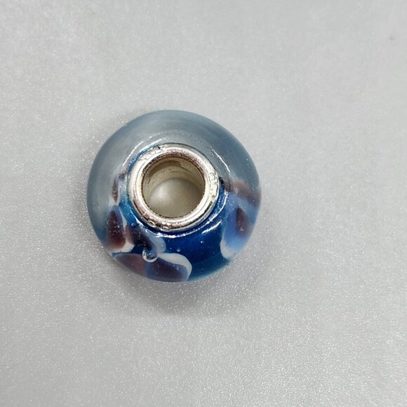 Lot of 8 - Glass Bead Charms for Bracelets marked 925 - Picture 6 of 16